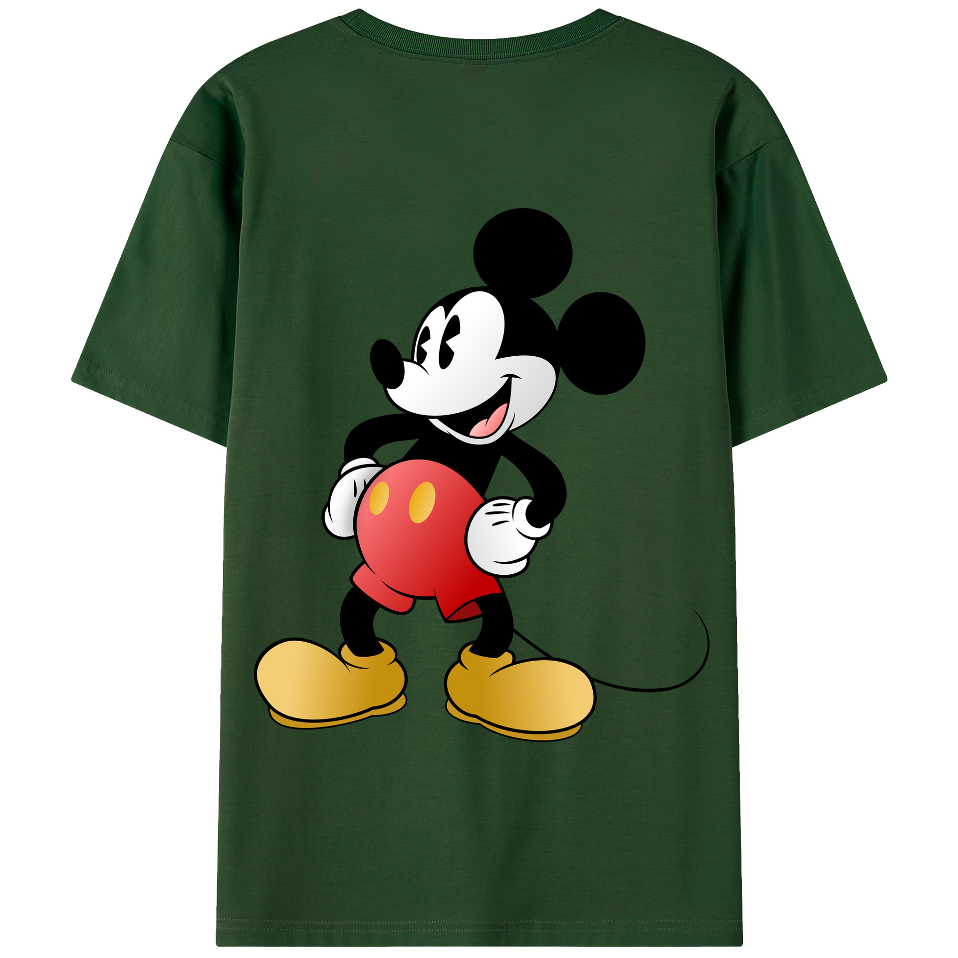 （画像用） ミッキーマウス Mickey Mouse 綿100％半袖Tシャツ（背面プリント）